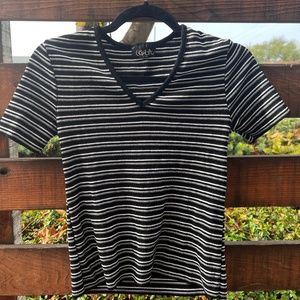 CKOLA Babydoll Striped T-Shirt